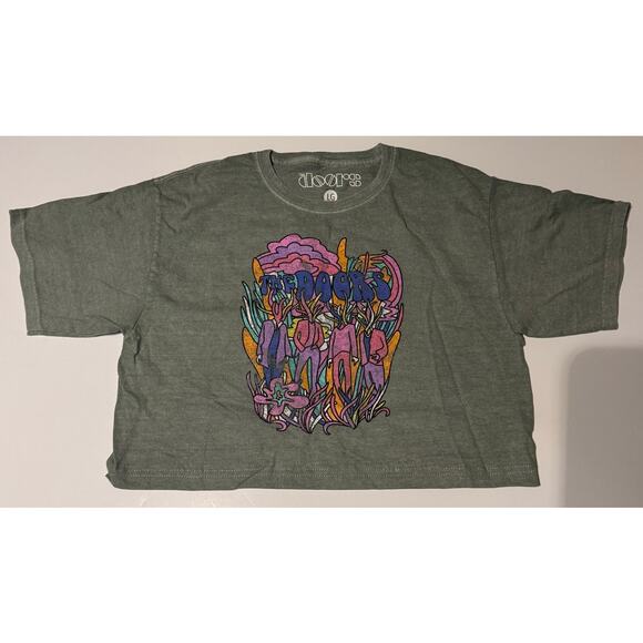 NWOT The Doors Green Crop Top - Picture 1 of 4